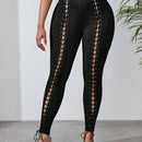 SXY Pantalones ajustados con cordon delantero con ojal con cordon delantero