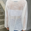 DAZY Jersey unicolor de cuello V de hombros caidos sin top tubo