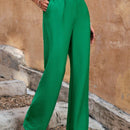 Pantalones de pierna ancha de talle alto