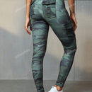 Leggings deportivos de cintura alta, color rosa, con multiples bolsillos con solapa, cinturilla ancha, para correr, yoga, fitness, pantalones ajustados, pantalones de entrenamiento informales