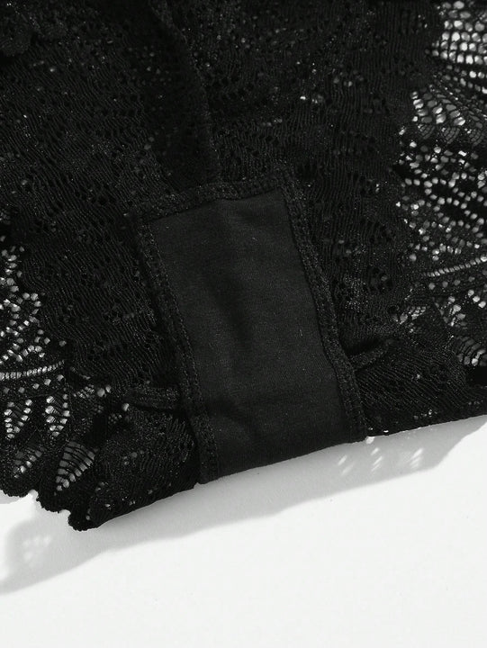 Lenceria De Encaje Floral Con Decoracion De Arco