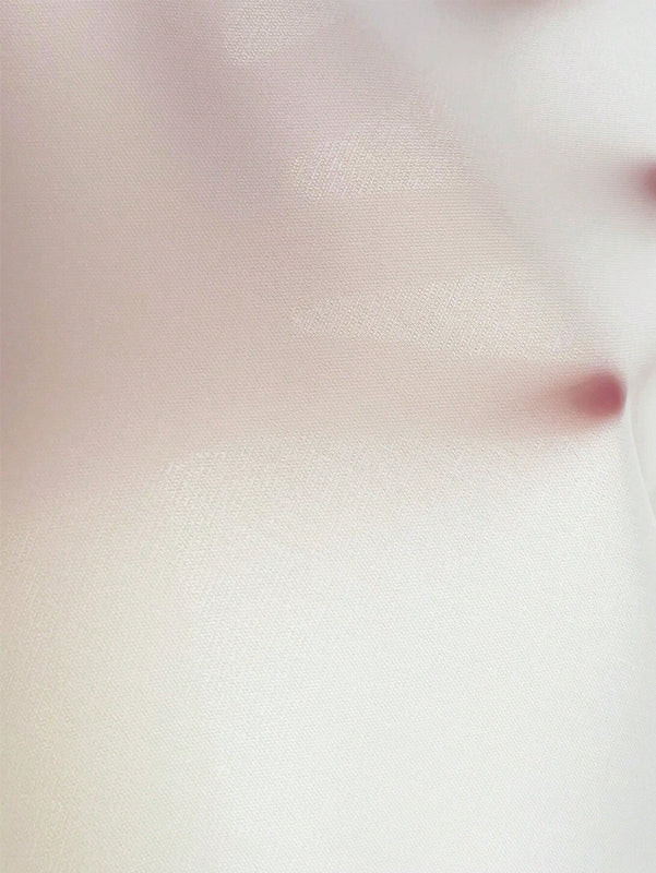 Blusa de cuello con cordon con encaje de manga farol