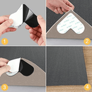 12 Pinzas Para Alfombras, Doble Cara Antideslizante Para Alfombras, Cinta Adhesiva Para Alfombras, Alfombra Lavable, Cinta Para Alfombras, Pinza Lateral De Esquina Para Suelos De Madera Dura Y Azulejos