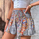LUNE Shorts de pierna ancha con estampado de paisley