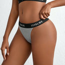 Leisure Tanga con estampado de letra