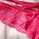 Conjunto de ropa interior romantica y sensual de diseno de encaje para mujeres (5 piezas)