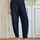 DAZY Pantalones Cortos Solidos Con Pliegues Y Detalles De Pliegues