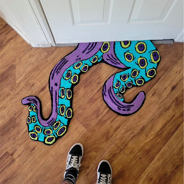 Alfombra de entrada con tentáculos de pulpo KRAKEN, decorativa para hogar, dormitorio, sala, baño o cocina