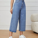 Jeans unicolor con cremallera