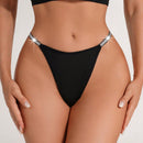 Tangas Tipo Tanga Adornadas Con Diamantes De Imitacion Para Mujer