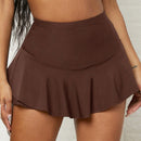 BAE Skort de talle alto bajo con fruncido