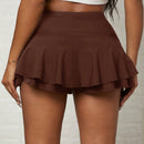 BAE Skort de talle alto bajo con fruncido