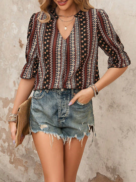 LUNE Blusa con estampado floral