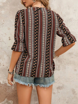 LUNE Blusa con estampado floral