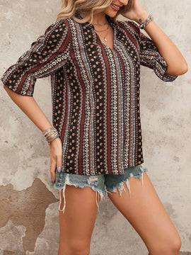 LUNE Blusa con estampado floral