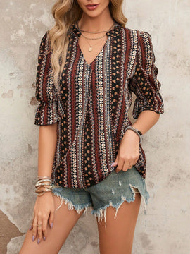 LUNE Blusa con estampado floral