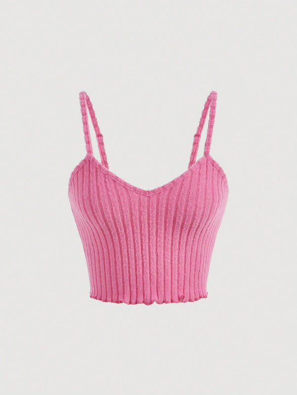 MOD Top de tirantes ribete en forma de lechuga