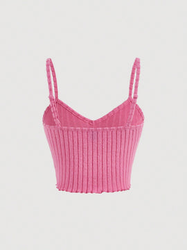 MOD Top de tirantes ribete en forma de lechuga