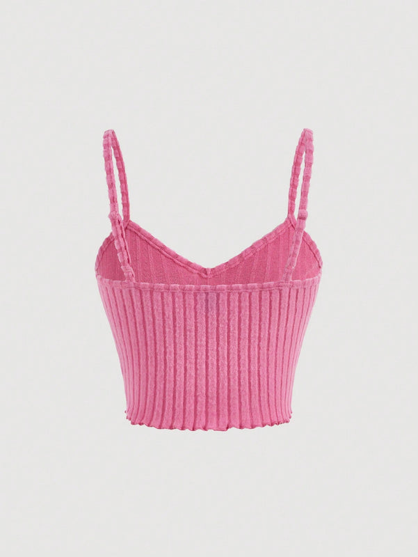 MOD Top de tirantes ribete en forma de lechuga