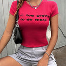 Camiseta con estampado de slogan tejido de canale