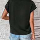 LUNE Blusa con estampado geometrico de manga murcielago popover
