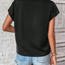 LUNE Blusa con estampado geometrico de manga murcielago popover