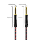 Cable Mono Dorado Jack De 6.35 MmTS 1/4'' A TS 1/4'' Macho A Macho Para Instrumentos De Guitarra Bajo Teclado Altavoz