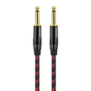 Cable Mono Dorado Jack De 6.35 MmTS 1/4'' A TS 1/4'' Macho A Macho Para Instrumentos De Guitarra Bajo Teclado Altavoz
