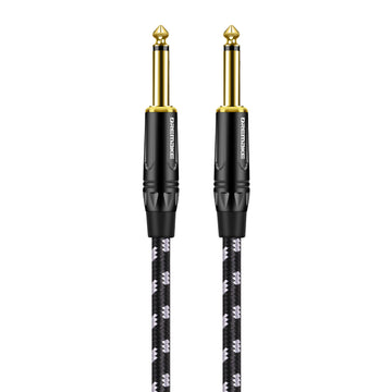 Cable Mono Dorado Jack De 6.35 MmTS 1/4'' A TS 1/4'' Macho A Macho Para Instrumentos De Guitarra Bajo Teclado Altavoz