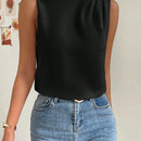 Prive Blusa de cuello alto con diseno de boton