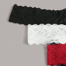 Conjunto Lenceria De Encaje Floral De 3 Paquetes De Tangas