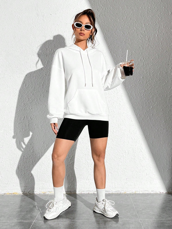 Ezwear sudadera con capucha informal y holgada para mujer con estampado de dibujos animados, adecuada para otono/invierno