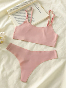 3 pares Set de lenceria invisible unicolor inalambrico