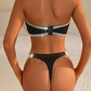 Set de lenceria bandeau brillante cinta