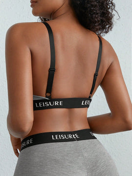 Leisure Sujetador sin aro con estampado de letra