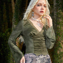 Sweetness Blusa Marchita De Cordones Y Encajes En Contraste