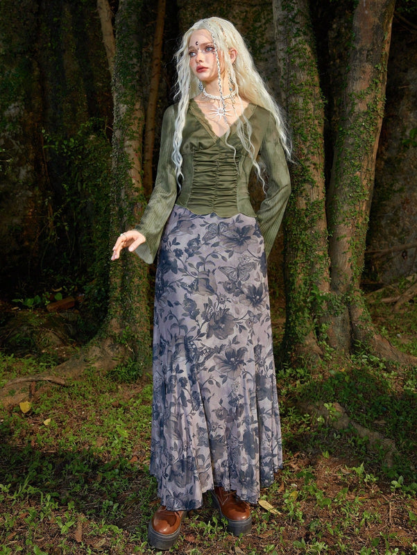 Sweetness Blusa Marchita De Cordones Y Encajes En Contraste