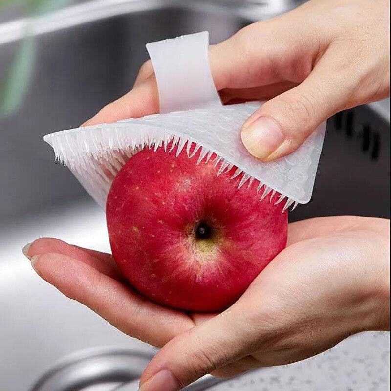 1pc, Cepillo De Limpieza De Frutas Y Verduras, Cepillo De Lavado De Verduras Multiusos Y Flexible De Cocina, Cepillo De Lavado De Frutas, Cepillo De Dedo Para Lavar Pepinos, Cepillo De Cocina, Herramientas De Cocina, Accesorios De Cocina