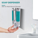 Dispensadores De Jabón Manuales De 1 Pieza, Bomba Dispensadora De Jabón Manual Montada En La Pared, Contenedor De Gel De Ducha De Loción De Champú De 350 Ml, Dispensador De Loción De Plástico Para Baño, Accesorios De Baño
