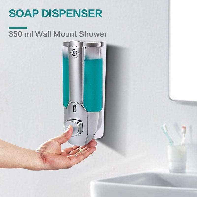 Dispensadores De Jabón Manuales De 1 Pieza, Bomba Dispensadora De Jabón Manual Montada En La Pared, Contenedor De Gel De Ducha De Loción De Champú De 350 Ml, Dispensador De Loción De Plástico Para Baño, Accesorios De Baño
