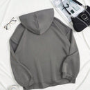 Slayr jersey holgado con capucha, manga larga y estampado minimalista casual para mujer, otono/invierno