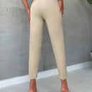 Pantalones de cintura con cordon con bolsillo oblicuo
