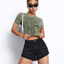 EZwear Shorts en mezclilla bajo de doblez