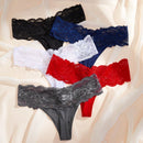 Underwear&sleepwear basics 5 paquetes de lenceria de encaje con contrastes y bragas