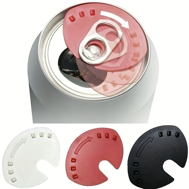 Protector de Tapa para Latas Seguro 1pz/3pzs - Cubiertas de Plástico Duraderas con Diseño Antiderrames, Ligero y Fácil de Usar para Latas Estándar de Bebidas, Accesorios de Cocina y Exterior (Blanco, Rosa, ), Tapas para Latas de Refresco
