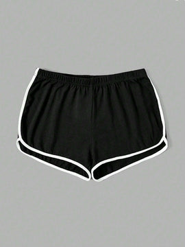 EZwear Shorts delfin unidos en contraste con estampado de slogan