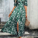 VCAY Vestido con estampado de manga farol