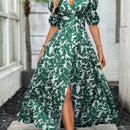 VCAY Vestido con estampado de manga farol