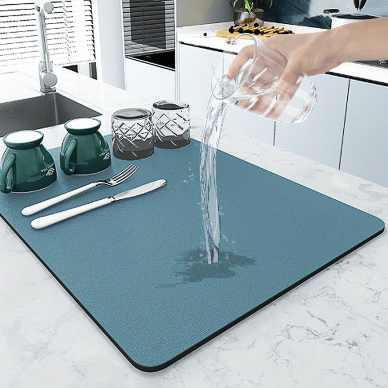 1pc, Almohadilla De Secado De Plástico, Tapete De Drenaje De PVC, Almohadilla De Drenaje, Filtro De Almohadilla, Tapete De Control De Agua, Posavasos De Aislamiento Multifuncionales, Suministros De Cocina