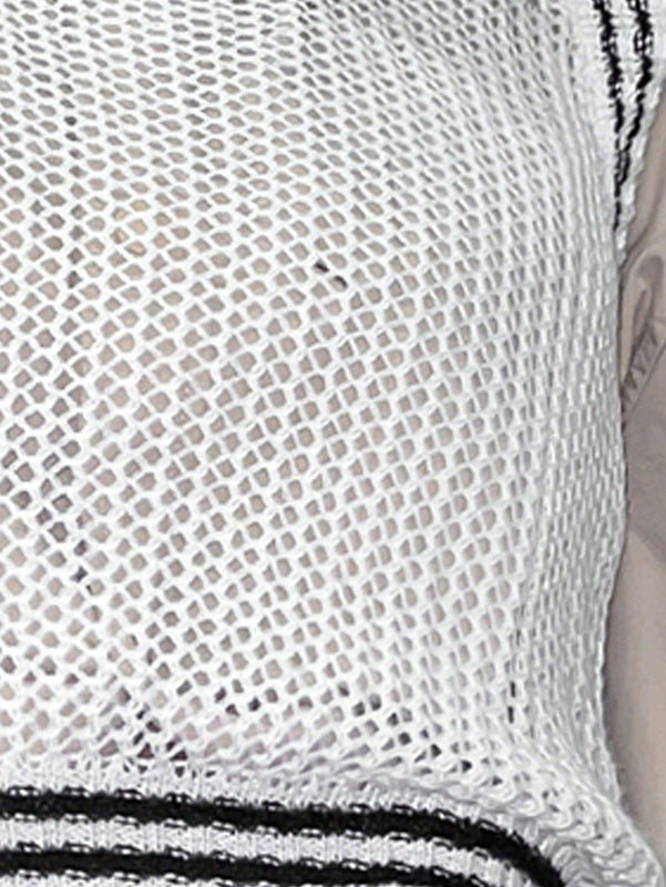 Unity Chaleco de punto crop ribete de rayas sin camisa